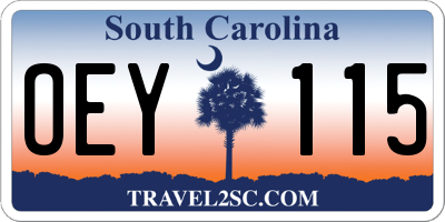 SC license plate OEY115