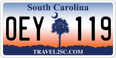 SC license plate OEY119