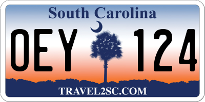 SC license plate OEY124