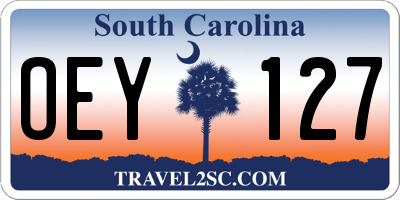 SC license plate OEY127