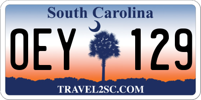 SC license plate OEY129