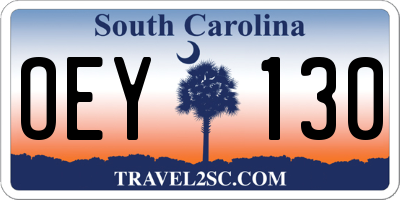 SC license plate OEY130