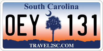 SC license plate OEY131