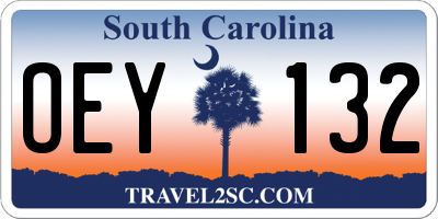 SC license plate OEY132