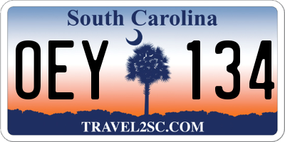SC license plate OEY134