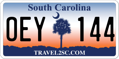 SC license plate OEY144