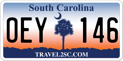 SC license plate OEY146