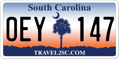 SC license plate OEY147