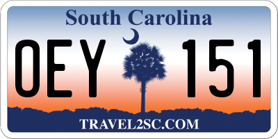 SC license plate OEY151