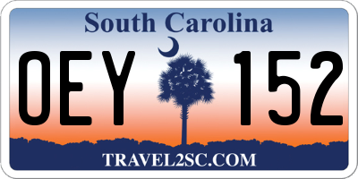 SC license plate OEY152
