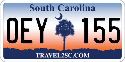 SC license plate OEY155