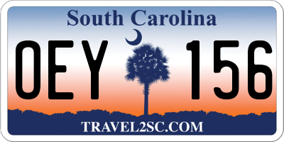 SC license plate OEY156