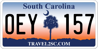 SC license plate OEY157