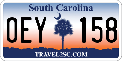 SC license plate OEY158