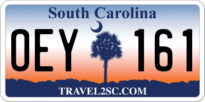 SC license plate OEY161