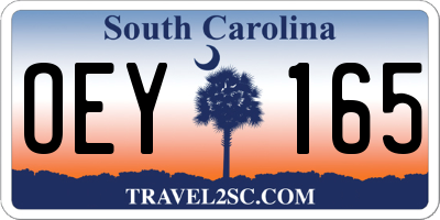 SC license plate OEY165
