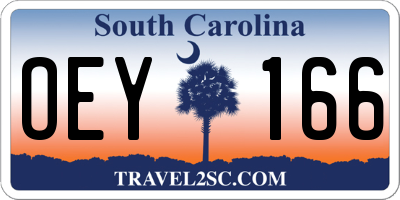 SC license plate OEY166