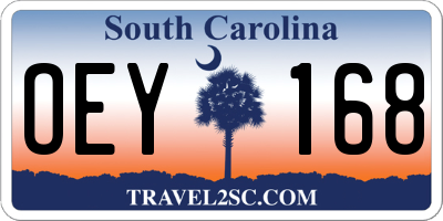 SC license plate OEY168