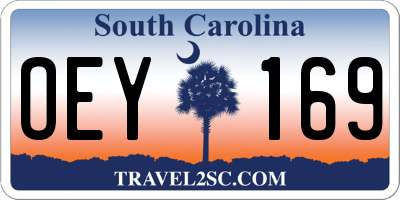 SC license plate OEY169