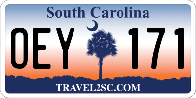 SC license plate OEY171