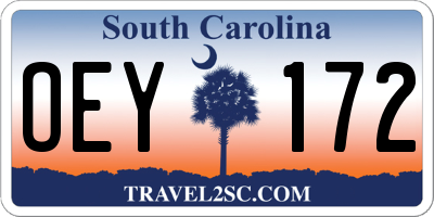 SC license plate OEY172