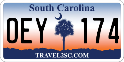 SC license plate OEY174