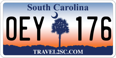 SC license plate OEY176