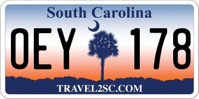 SC license plate OEY178