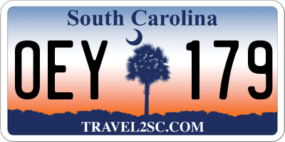 SC license plate OEY179