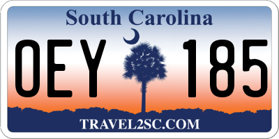 SC license plate OEY185