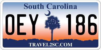 SC license plate OEY186