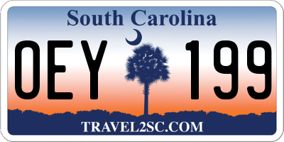 SC license plate OEY199