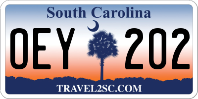 SC license plate OEY202