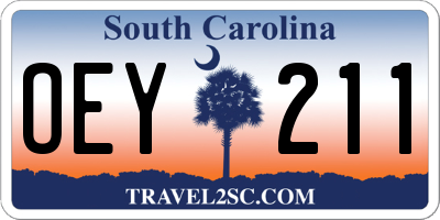 SC license plate OEY211