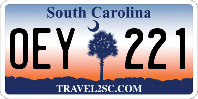 SC license plate OEY221