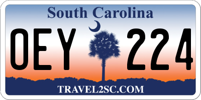 SC license plate OEY224