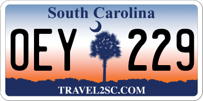 SC license plate OEY229