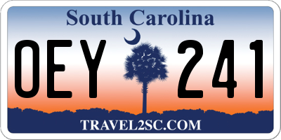 SC license plate OEY241