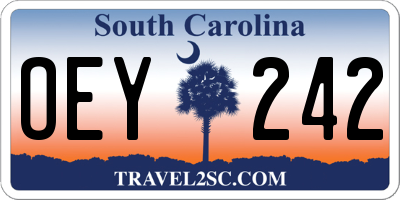 SC license plate OEY242