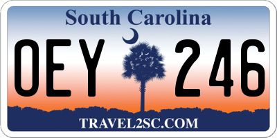 SC license plate OEY246