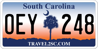SC license plate OEY248