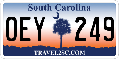 SC license plate OEY249
