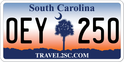 SC license plate OEY250