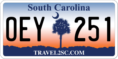 SC license plate OEY251