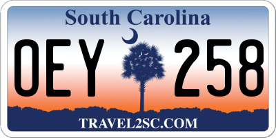 SC license plate OEY258