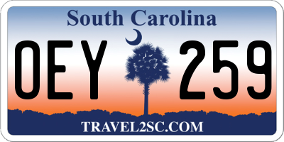 SC license plate OEY259