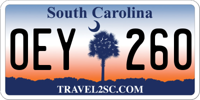 SC license plate OEY260