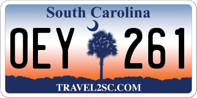 SC license plate OEY261