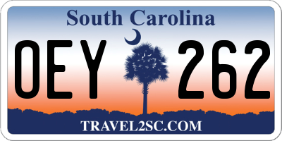 SC license plate OEY262