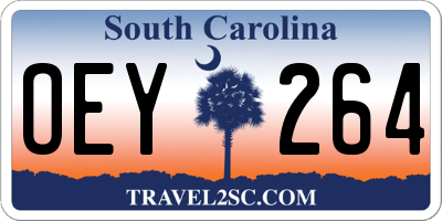 SC license plate OEY264